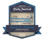 Daily Journal | Top Professional Responsibility Lawyers | Mar B. Wilson | Klein & Wilson | Newport Beach | 2022